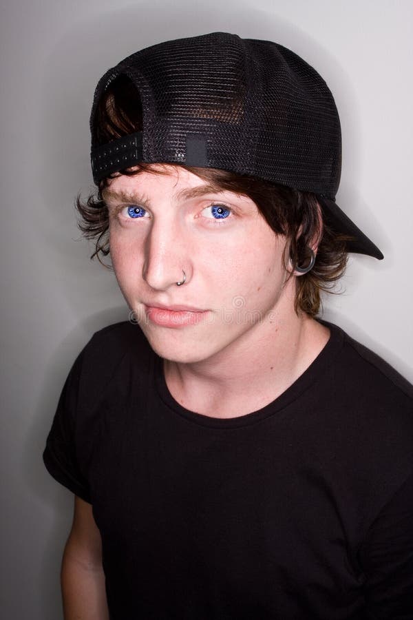 Young Male with Cap stock photos