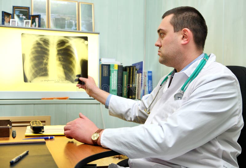 Young male doctor stock photo