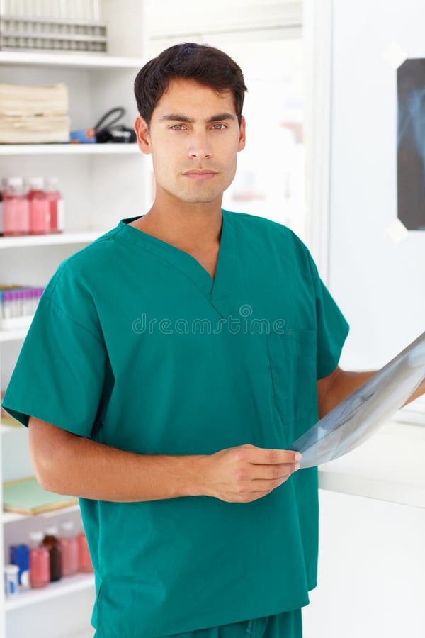 Young male doctor with x-ray stock image Young male doctor with x-ray stock image