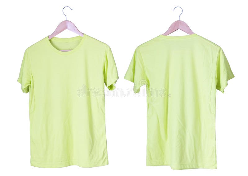 Young male in light green t-shirt Roll up sleeves template tranparent background tee wooden hanger on empty background for man design mockup concept man tshirt product, woman shirt wearing