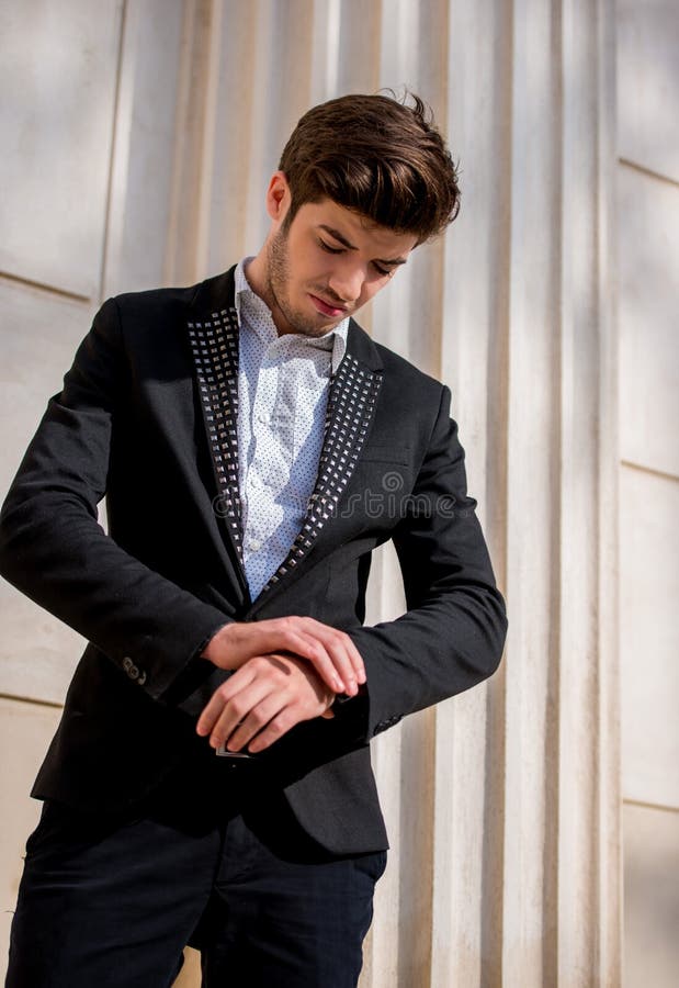 Adjusting shirt sleeves. stock image. Image of elegance 41618547