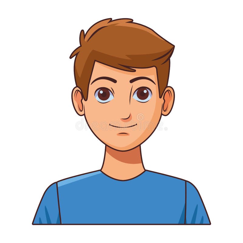 Young Man Avatar Cartoon Character Profile Picture Stock Vector ...