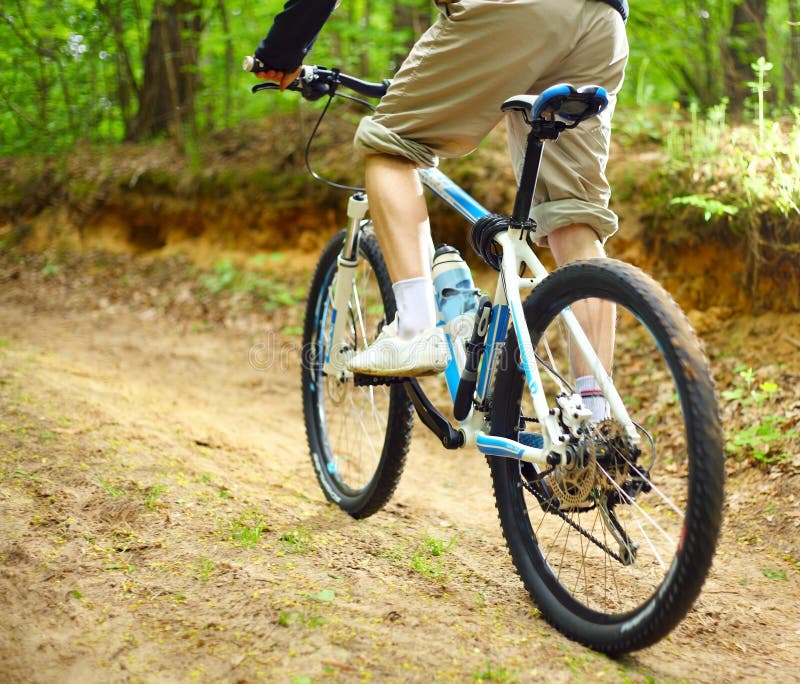 Young man on a bicycle