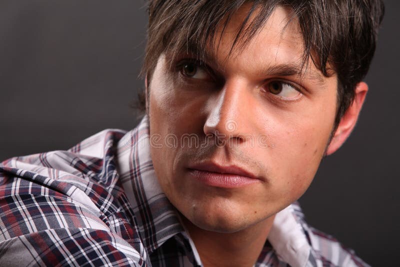 Young Man on a Black Background. Stock Image Image of fashion, male