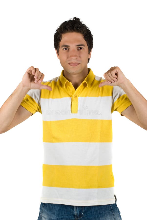 Cute Guy Pointing To His T Shirt Stock Photos - Free & Royalty-Free Stock  Photos from Dreamstime