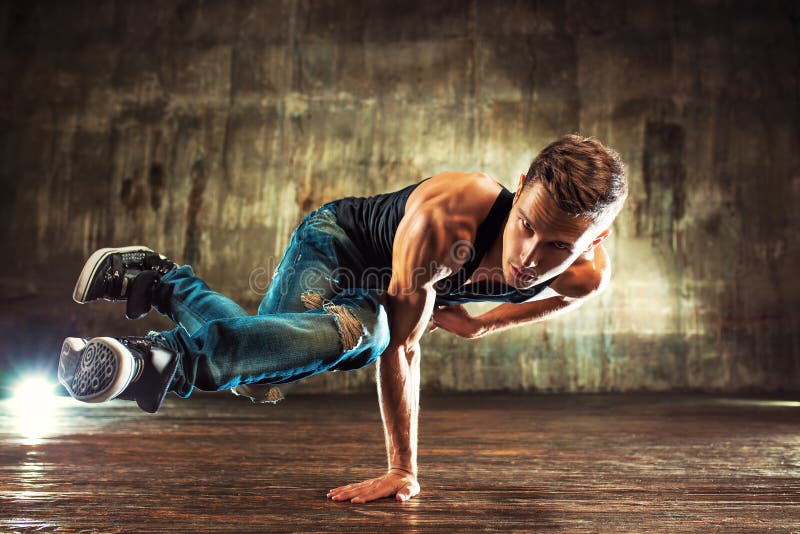 Young man break dancing royalty free stock images Young man break dancing royalty free stock images