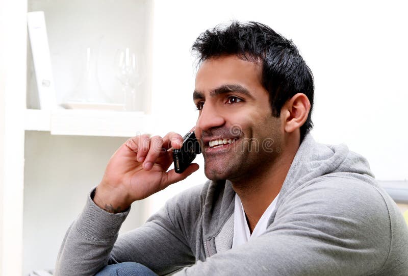 Young man calling by phone