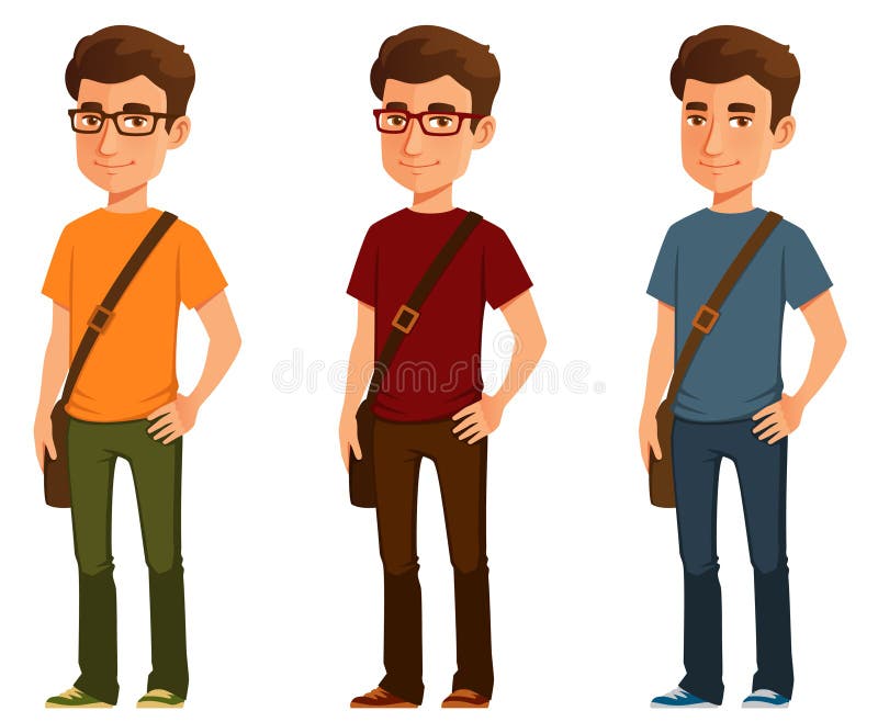 Young Man in Casual Clothes Stock Vector - Illustration of jeans, young ...