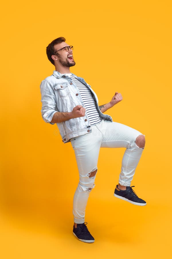 Young man celebrating victory royalty free stock photo Young man celebrating victory royalty free stock photo