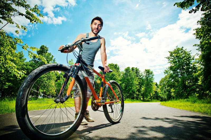 Young man cyclist