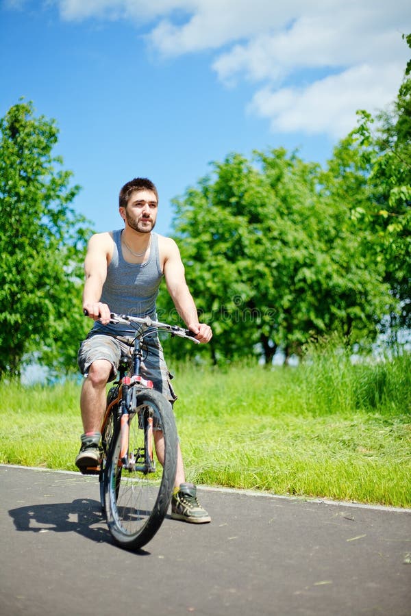 Young man cyclist