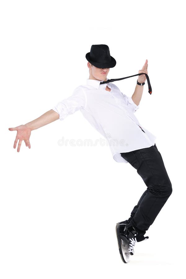 Young man dancing