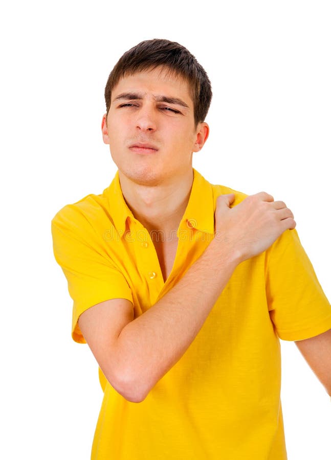 Young Man feel a Pain stock photo. Image of hand, dislocation 86360208