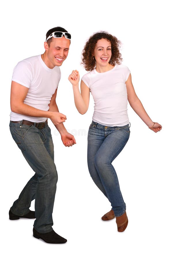 Young man and girl dancing