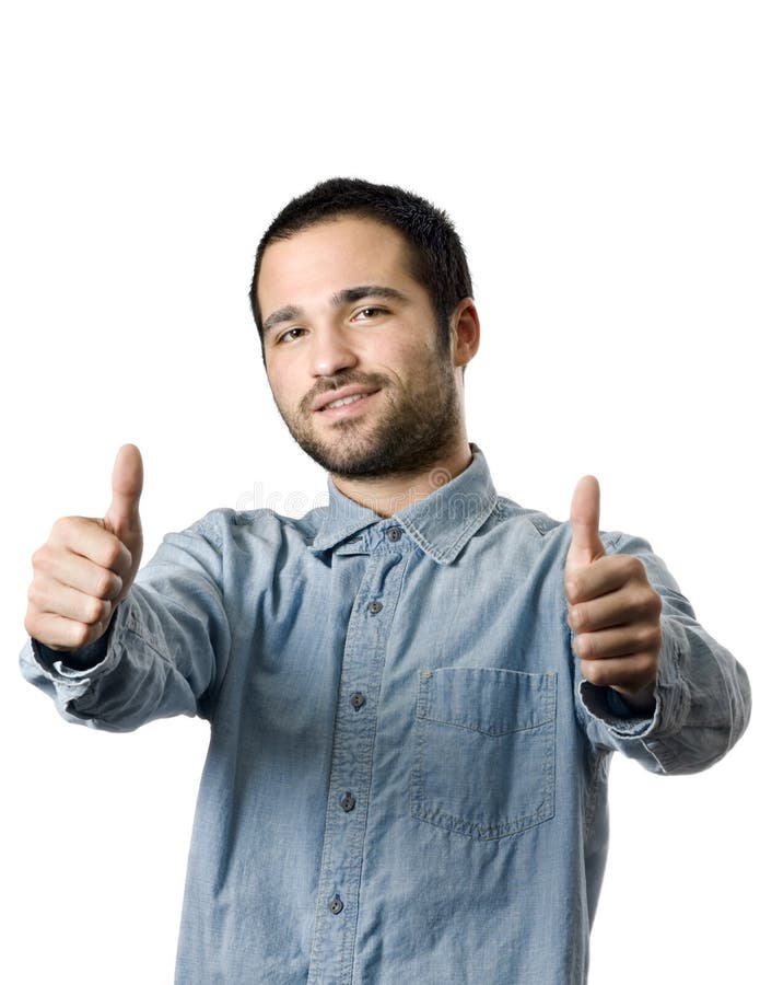 this guy two thumbs up