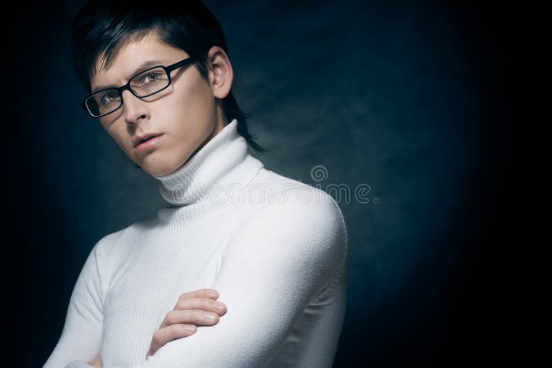 Young man in glasses