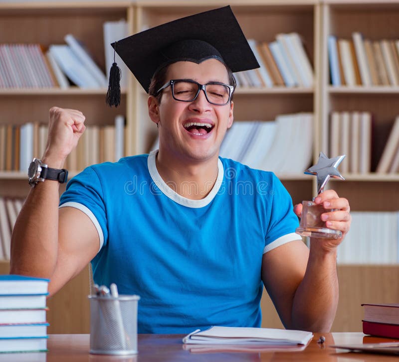 Young Man Graduating from University Stock Image - Image of male, high ...