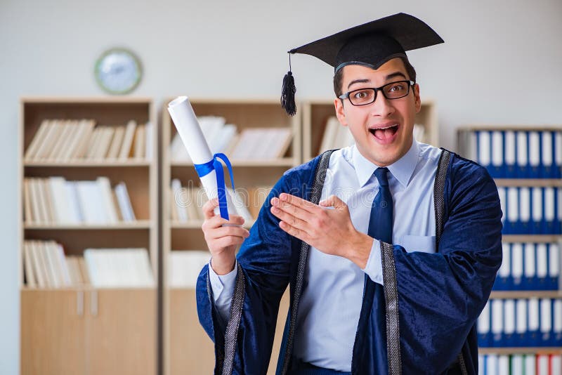 The Young Man Graduating from University Stock Image - Image of class ...