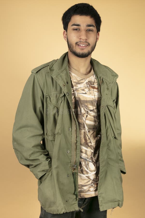 beige military jacket