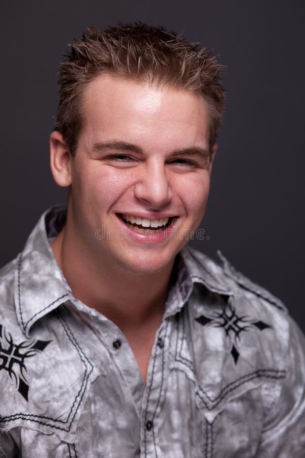Young Man Headshot stock photo. Image of headshot, grey - 17978396