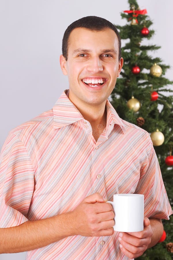 Young Man Holding Cup With Tea Stock Photos Image 3609143