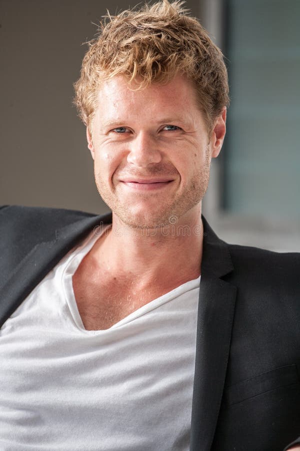 Young Man in and Jeans Dinner Jacket Stock Photo Image of white