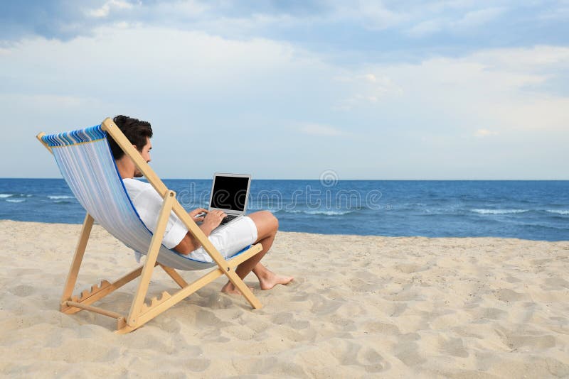 lounge chair on beach