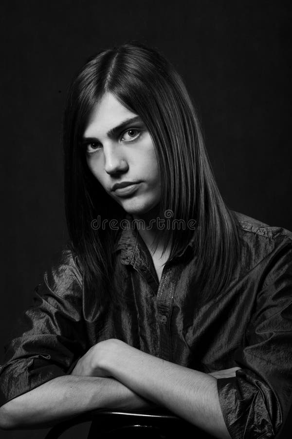 Young Man With Long Hair Stock Photo Image Of Person 5715182