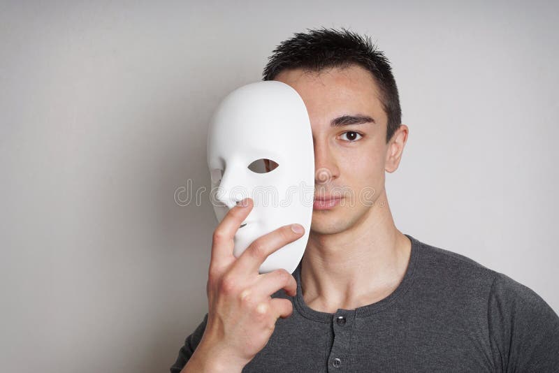 Young man with mask