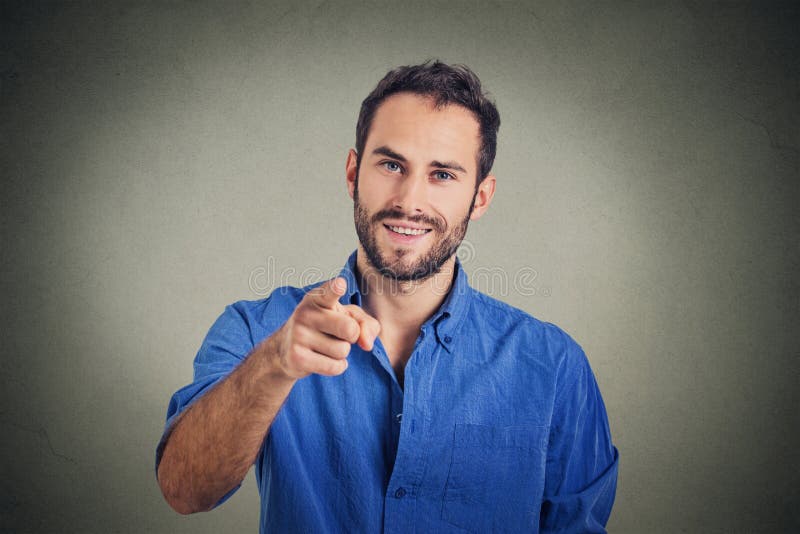 Young man pointing finger at you royalty free stock photos Young man pointing finger at you royalty free stock photos