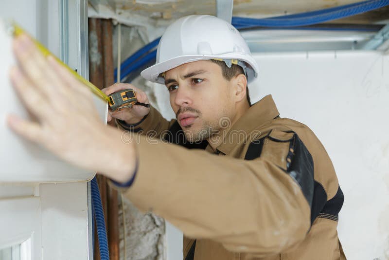 Preparing To Install Custom New In Modern Kitchen Stock
