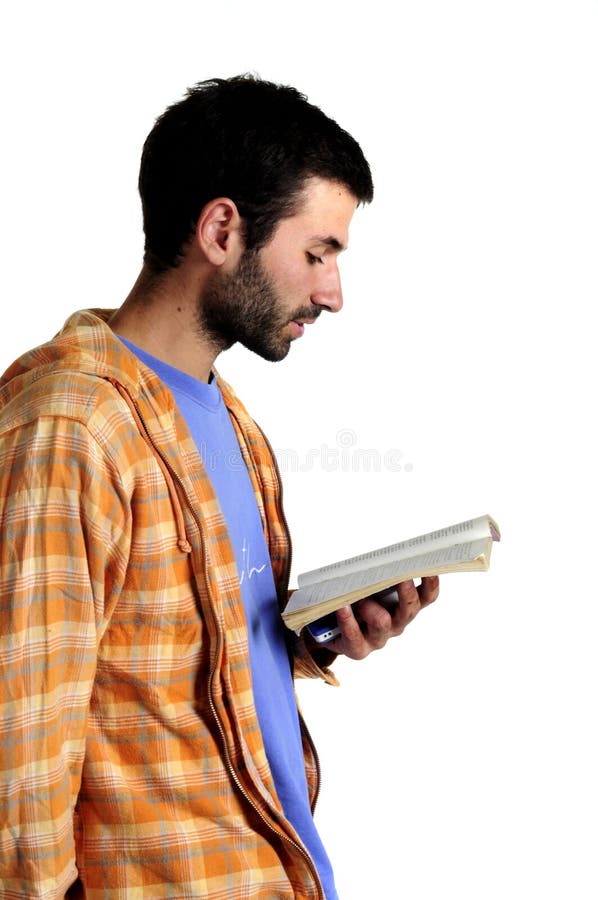 Young man reading