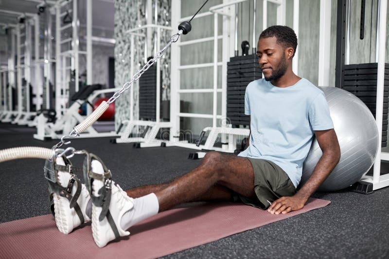 Young Man in Rehabilitation Clinic Stock Photo - Image of equipment ...