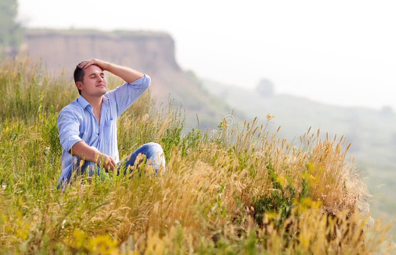 Young man rest