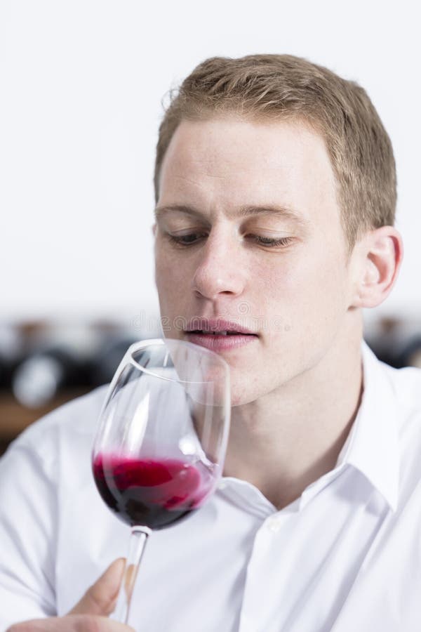 Young Man Shaking a Red Wine Glass Stock Photo Image of product, alcohol 49726310