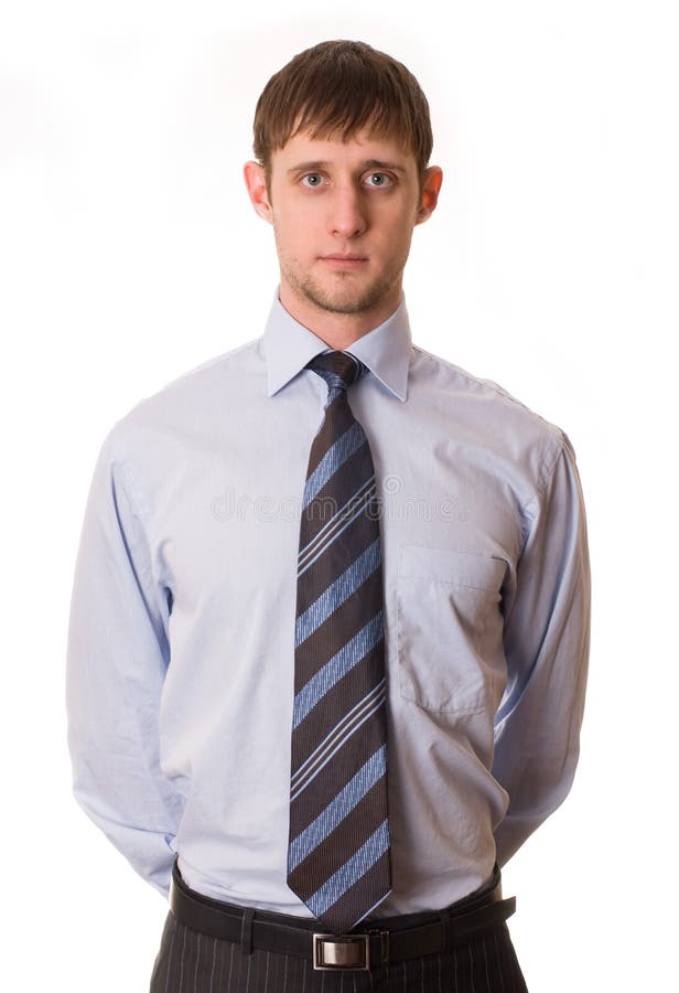 Young man in shirt and tie stock photo. Image of office - 12540048