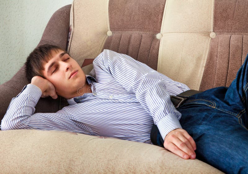 Young Man Sleeping Stock Photo Image Of Person Jaded 85167994