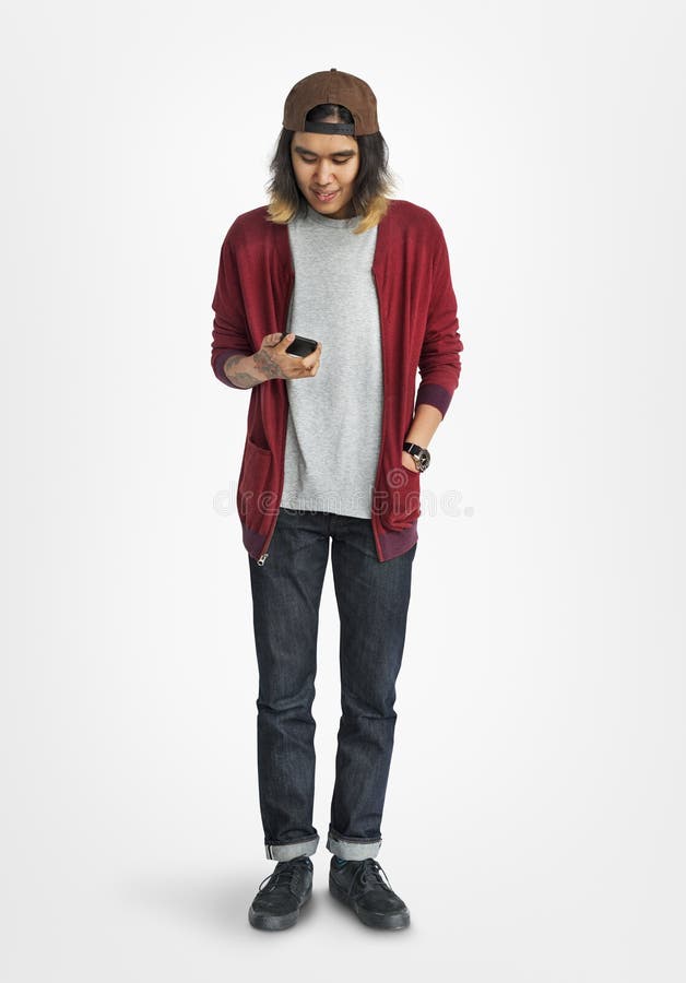 Young Man Smiling Happy Concept stock photography