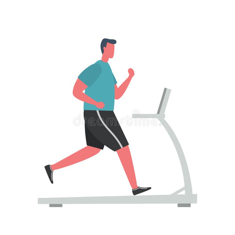 Young Man in a Sporty Uniform is Running on a Treadmill. Funny Flat Style Stock Vector - Illustration of funny, beauty: 147145575 Young Man in a Sporty Uniform is Running on a Treadmill. Funny Flat Style Stock Vector - Illustration of funny, beauty: 147145575
