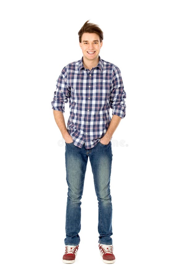 Young man standing stock image. Image of casual, trendy - 18446945