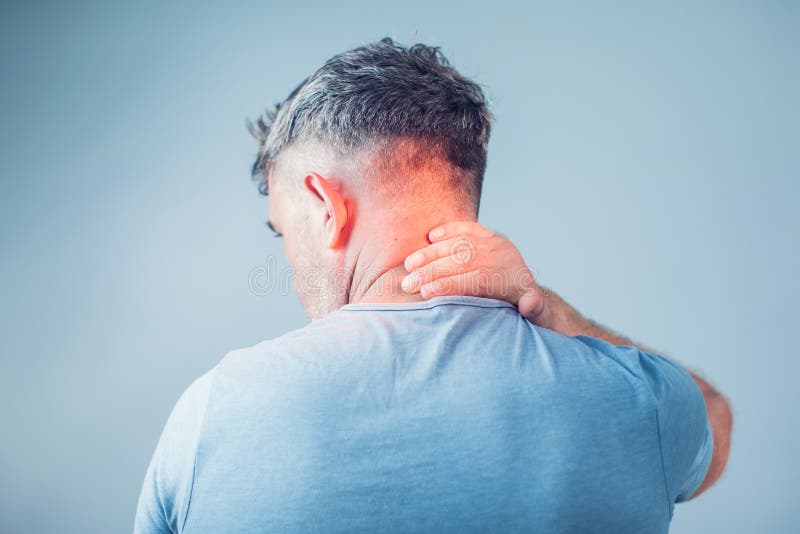 Headache/neck pain stock image. Image of migraine, caucasian 18603469