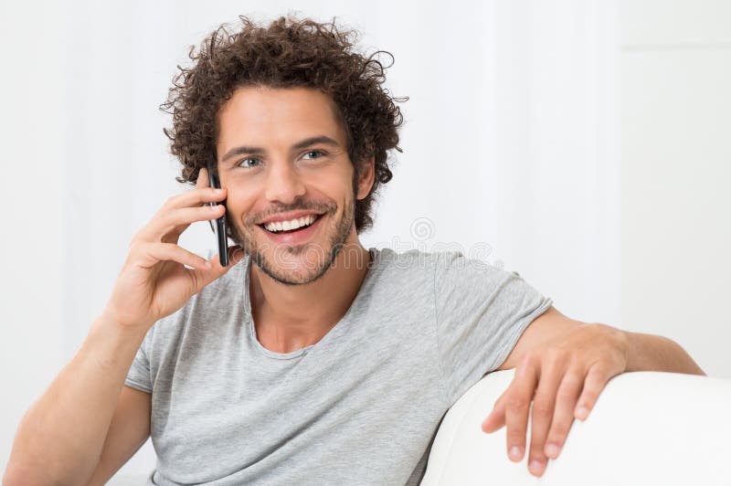 Young Man Talking On Cellphone