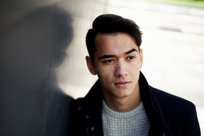 A Young Man, Thin. with Dark Hair and Brown . Model Good Looks Stock Image - Image of knit, fashion: 105375799 A Young Man, Thin. with Dark Hair and Brown . Model Good Looks Stock Image - Image of knit, fashion: 105375799