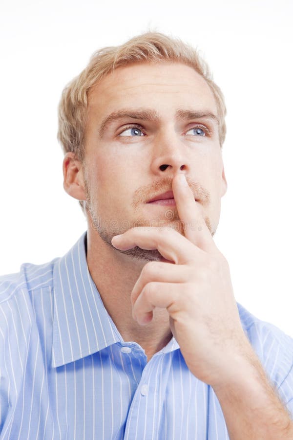 Young man thinking stock image Young man thinking stock image