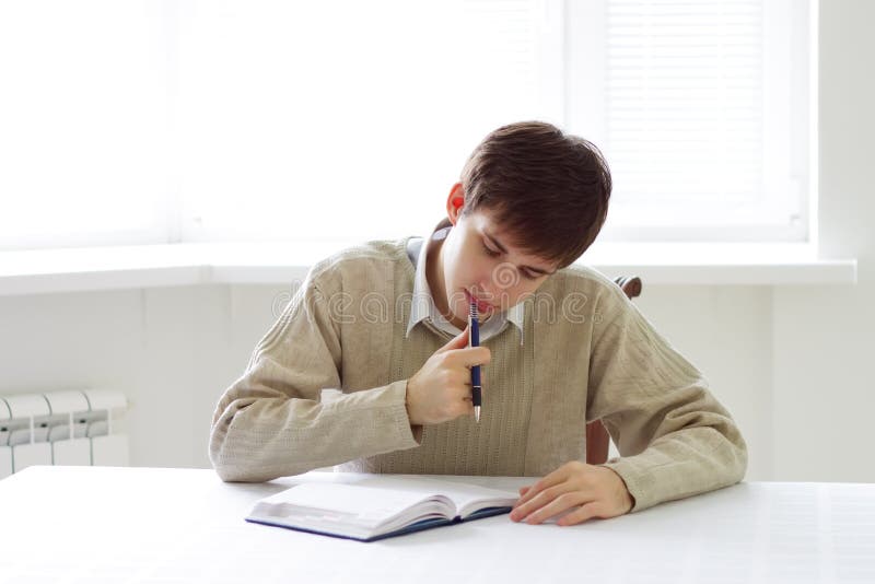 The young man thinks royalty free stock photography