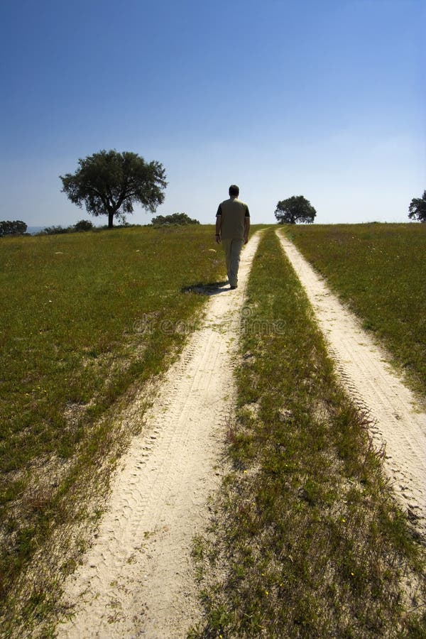 Young man walking