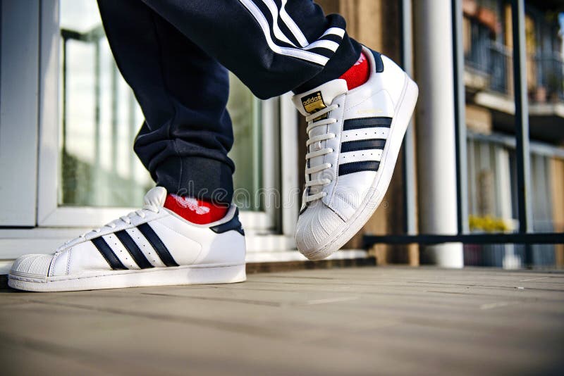 Young Man Wearing Adidas Superstar Editorial Stock Photo - Image of jogging: 171564233