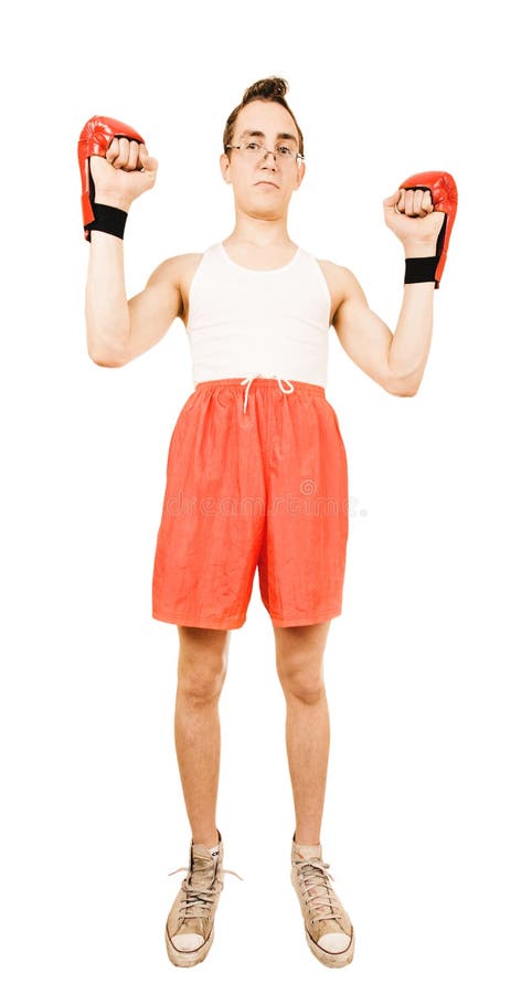 Young man on white background