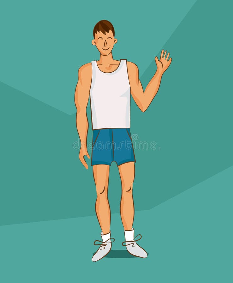 Young Man in White Shirt with Normal Body Build. Comic Cartoon Illustration. Healthy Nutrition Article Layout. Vector Character. Stock Vector - Illustration of health, layout: 79246959 Young Man in White Shirt with Normal Body Build. Comic Cartoon Illustration. Healthy Nutrition Article Layout. Vector Character. Stock Vector - Illustration of health, layout: 79246959