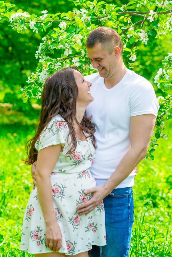 Young married couple waiting for a child portrait i stock images Young married couple waiting for a child portrait i stock images